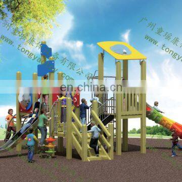 Enjoyable Outdoor Wooden Playground for Children