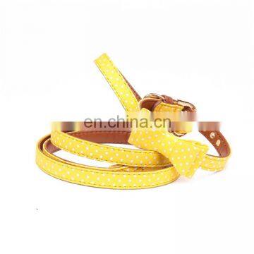Amazon Best Selling Cute Polka Dot Pattern Bowknot Dog Collar and Leash Set photo-4