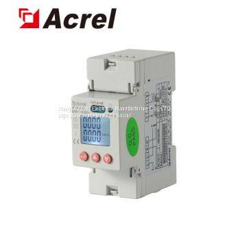 Acrel ADL100-ET/F single phase Din rail energy meter test U I kw kvar with lcd display multi tariff energies count