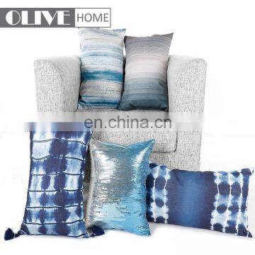 2018 Fashion Decorative Embroidery Ombre Mermaid Sequin Glitter Sofa Waist Cushions Pillow photo-4