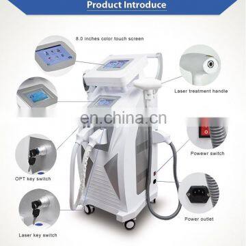 2017 Power SHR opt ipl Tattoo Removal Hair Removal Machine 3 In 1 OPT + Laser + RF