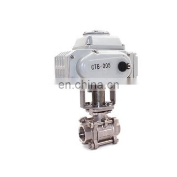 Valve Motorized   2 Way 12V 3 Piece Ball Valve On Off Electric Motorized Water Flow Control Ball Valve