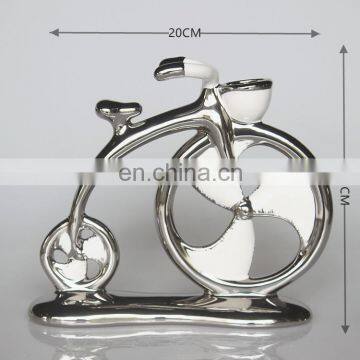 Modern Creative Design Crafts Exquisite Bicycle Shape Ceramic Office Home Living Room Decoration Ornaments