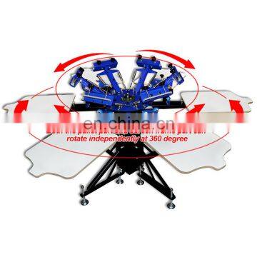 A662L Floor Type Six Color Six Station Screen Printing Machine Clothes Printing Machine photo-4