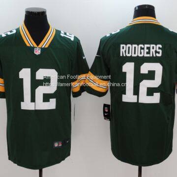 Green Bay Packers #12 Rodgers Green Jersey