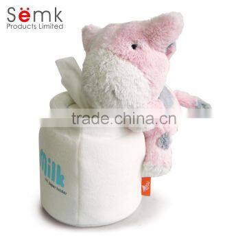 Cute Animal Design Cute Cow Car Visor Tissue Roll Holder Made in China
