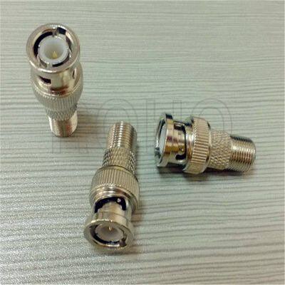 Straight BNC Male/Plug to F Female/Jack Connector CCTV Camera RF Adapter