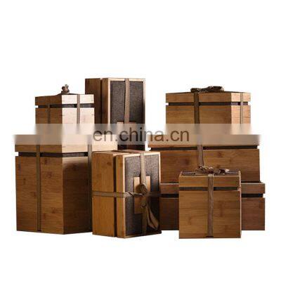 factory price engraving logo bamboo and wood jewelry gift boxes