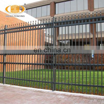 powder coated steel matting fence and iron fence design