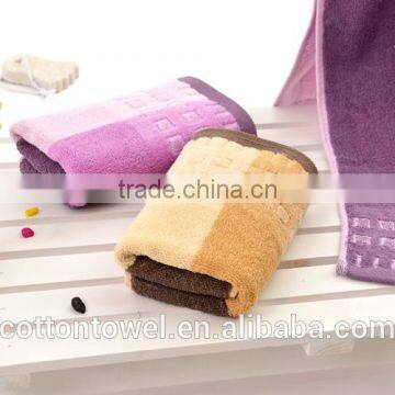 Pure cotton yarn dyed color strip jacquard towel wholesale towel