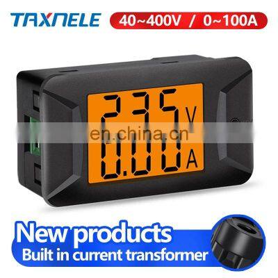 4 in 1 Meter Voltage Current Power Energy Meter Gauge AC 40-400V 100A Voltmeter Ammeter Watt Power Meter photo-2