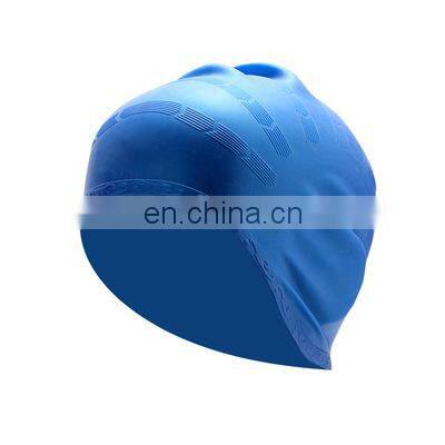 Silicone Ear Protection Swimming Cap Solid Color Men's And Women's Universal Printable Logo Adult Silicone