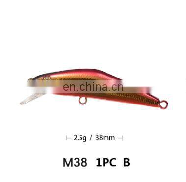 Fishing Artificial Lure 2g 3.8cm Mini Sinking Minnow Hard Plastic Bait Lure Pesca Bait photo-2