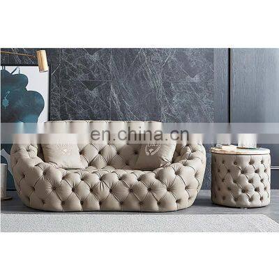 Custom Grey italian Sofa Set Designs Luxury Contemporary Button Upholstered Velvet Sofa