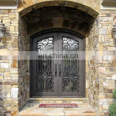 round top latest wrought iron safety door designs with grill