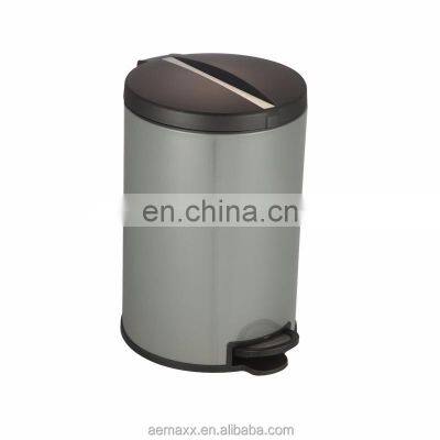 Good Quality Custom Stainless Steel Pedal Bin With Plastic Lid Household Trash Can Kitchen Waste Bin photo-5