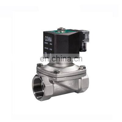 COVNA DN25 1 inch 2 Way AC220V Normally Closed Stainless Steel Low Pressure Water Solenoid Valve