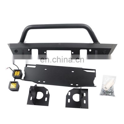 Black Steel front bumper for Jeep Wrangler JL 2018+ bull bar 4x4 accessory