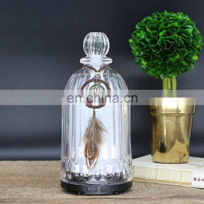 Amazon Selling Home 120mL 7 Color Changing Light Ultrasonic for Glass Bottle Diffusers Crystal Luxury Scenting Hotel Diffuser