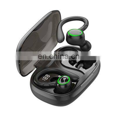 Tws I25 Earhook Super Bass True Wireless Stereo Earbuds Waterproof Sweat Proof V5.1 Digital Display Earphone