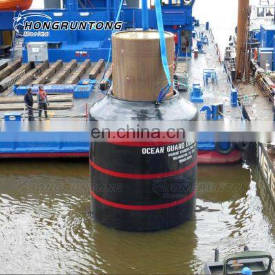 Low Reaction Floating and Rotation Floating Foam Donut Fender on Mono Pile