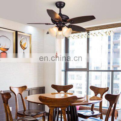 Indoor Lighting Remote Control Decorative Wooden Blade Cieling Fans Lighting 2 in 1 Smart Remote Control Luxury Ceiling Fans photo-3