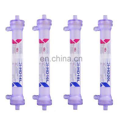 Medical Dialysis Hemodialyzer Fx Class Paediatric Dialyser High Flux 2.0 M2 Dialyzer For Single Use