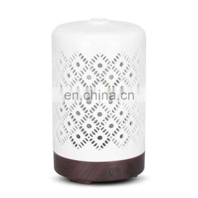 2021 New Copper Ultrasonic Aromatherapy Machine Essential Oil Wood Grain Cold Fog Humidifier photo-4