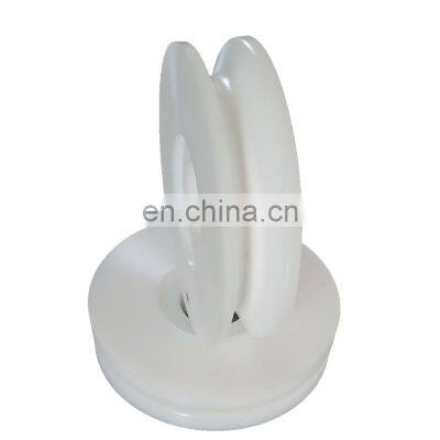 Customized 100% good wear resistant HDPE plastic Pulley white  UHMWPE Sliding pulley