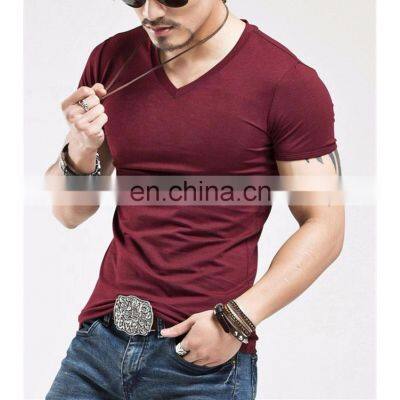 2022 V Neck Front Button Design Long Sleeve T-Shirt 100% Cotton Gym T Shirt For Men photo-2