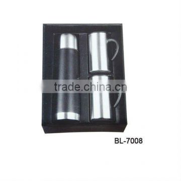 Flask and mugs promotional gift set BL-7008