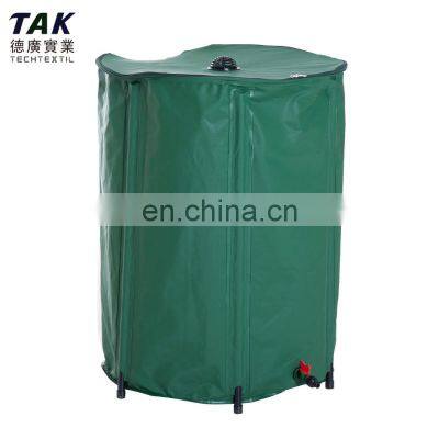 750L foldable pop up  rain barrel stand up flexible water tank rain storage collapsible reservoir water tank with diverter