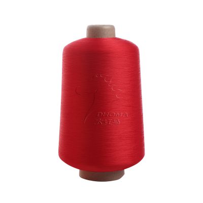 100% Polyester DTY Yarn low breakage dyed 50d 75d 100d 150d semi dull polyester yarn for woven label