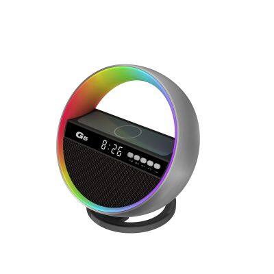 15W Multi Functional Wireless Charge Fast Charging Clock Alarm Clock Blue Tooth Speaker Wireless Charger