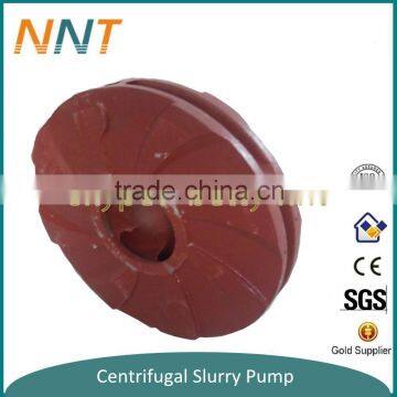 Rubber slurry pump impeller