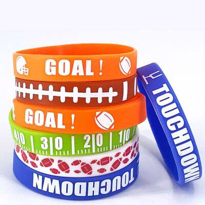 Hot Sale Silicone Wristband Imprinted Customizable Rubber Bracelets for Sport