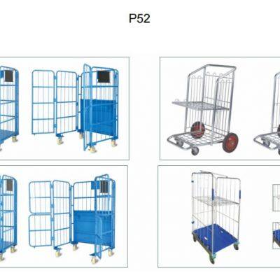 Heavy duty metal wire logistics trolley with handle 14
