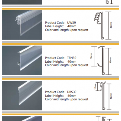Premium Hook Price Strip for Supermarket Display and Promotion Data Strip Shelf Talker
