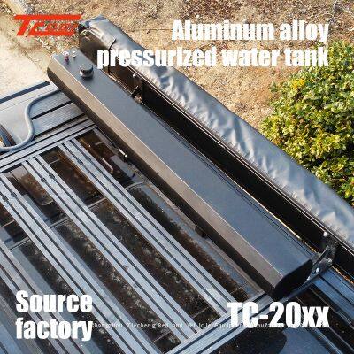 Pressurized Car Roof Water Tank, Outdoor Camping Shower, Aluminum Alloy Water Storage Tank, SUV Off-road Roof Platform Universal