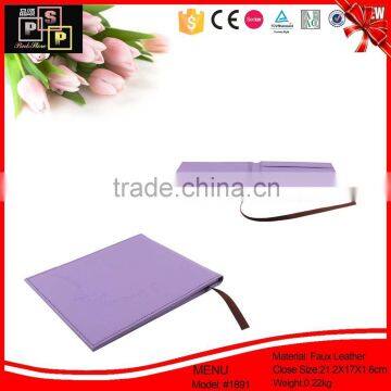 China Best Selling Custom Hotel Leather Waterproof Menu Book photo-6