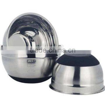 Stainless Steel Deep Mixing Bowl Silicon Base Black Color photo-4
