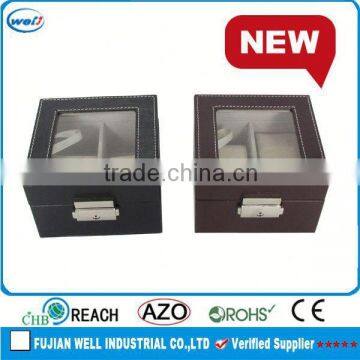 Elegant PU Leather Box Watch With Cushion Factory