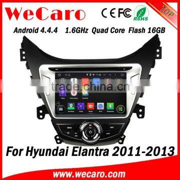 Wecaro Android 4.4.4 Touch Screen car gps navigation system for Hyundai Elantra dvd player android 2011 2012 2013