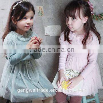 2015 New Kids Outfits Korean Style Cotton Girl Dress Princess Dress For Children