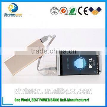 2015 Newest touch big capacity 5000mah portable power bank with custom logo