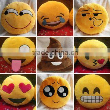 2015 Hot Sale In Stock High Quality Wholesale Soft Cute Stuffed Plush Emoji Pillow / Free Sample Emoji Pillow photo-3