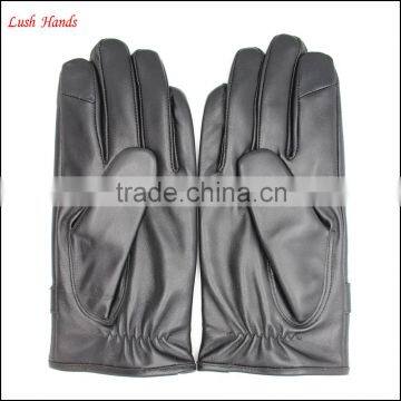 European Classic British Men's Leather Gloves With Index Finger Touch Screen photo-4
