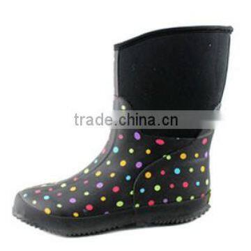 Black Girls neopren rubber boots