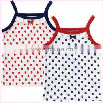 wholesale japanese underwear products inner kids wear clothing camisole girls cotton top high quality polka dot