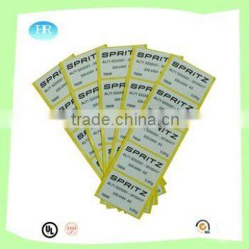 custom high quality synthetic paper label